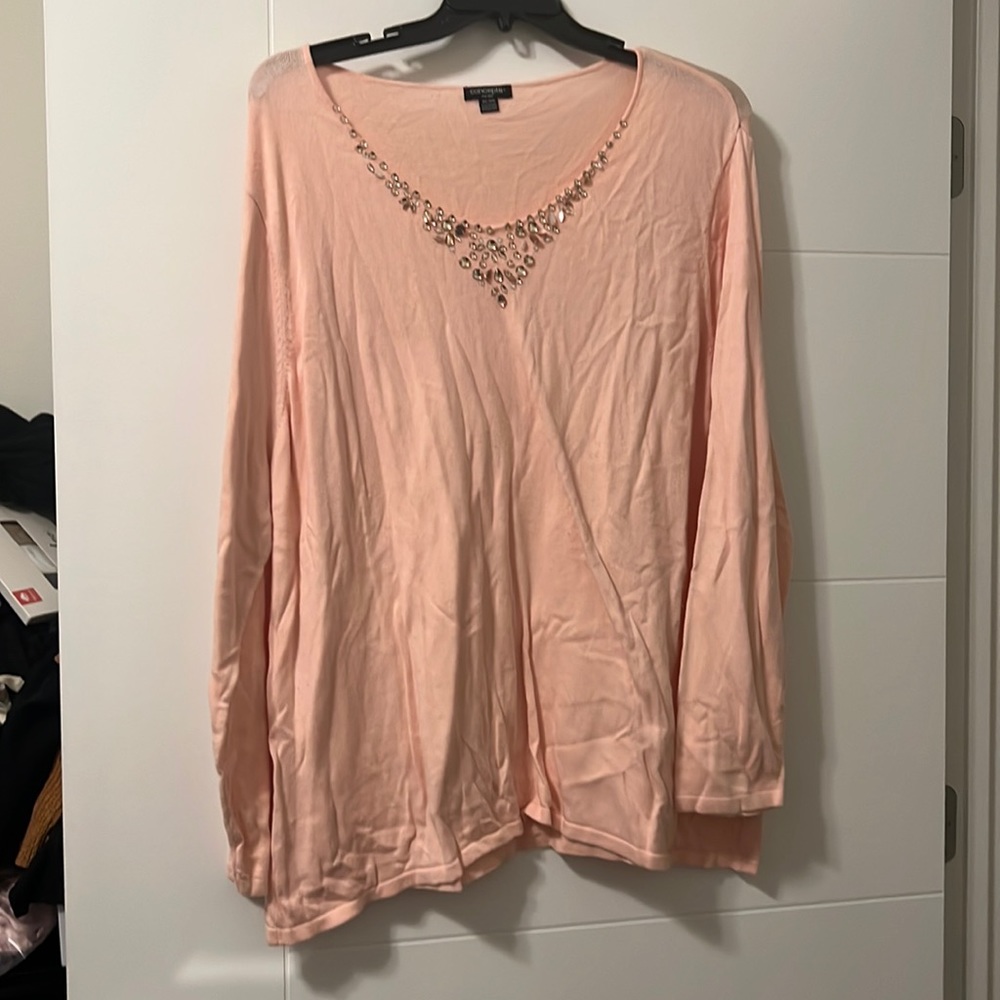 Pink Bedazzled Sweater